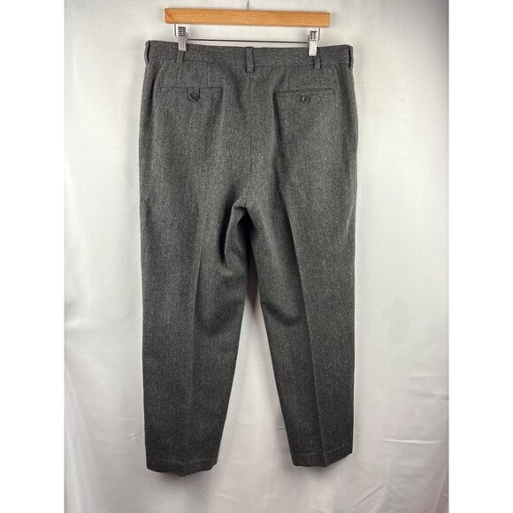Claiborne Mens Gray Wool-Blend Trousers Size 36/30 - Picture 3 of 5